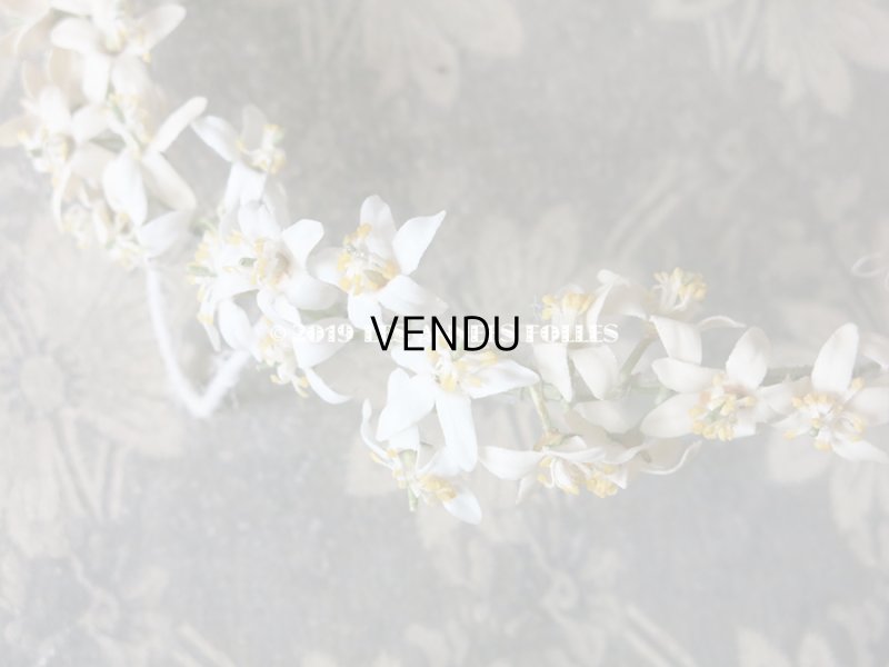 画像9: アンティーク オレンジの花のヘッドリース ワックスフラワー ウェディング 結婚式 ティアラ