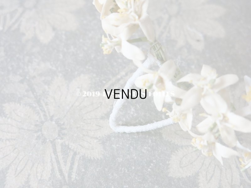 画像7: アンティーク オレンジの花のヘッドリース ワックスフラワー ウェディング 結婚式 ティアラ