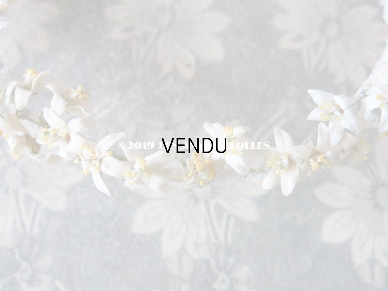 画像10: アンティーク オレンジの花のヘッドリース ワックスフラワー ウェディング 結婚式 ティアラ