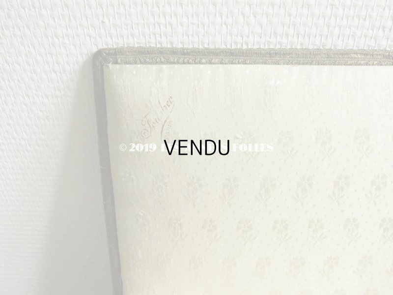 画像13: 1900年代 アンティーク リボン刺繍 大きなカルトナージュボックス　