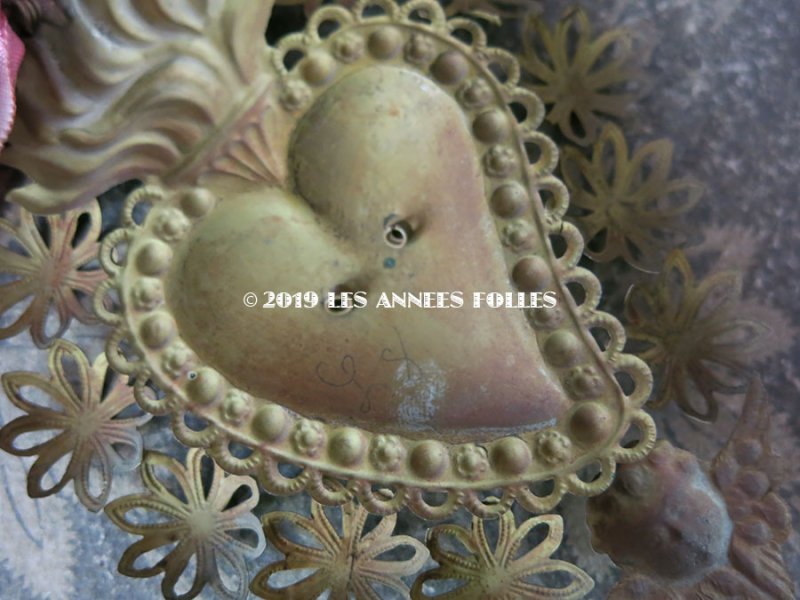 画像6: 19世紀 アンティーク ルリケール 天使 & キリストのハート