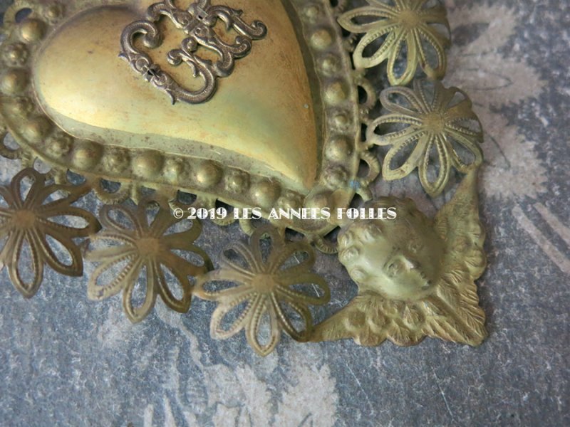 画像4: 19世紀 アンティーク ルリケール 天使 & キリストのハート