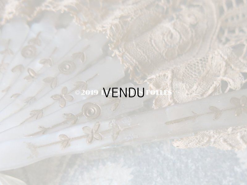 画像8: アンティーク ドール用 レースのファン デュシェス＆ポワンドガーズ 扇子