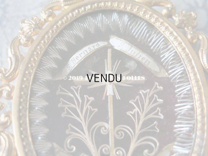 画像6: 19世紀 アンティーク ルリケール　聖遺物のペンダント　クロス  聖人の遺品 封蝋付き