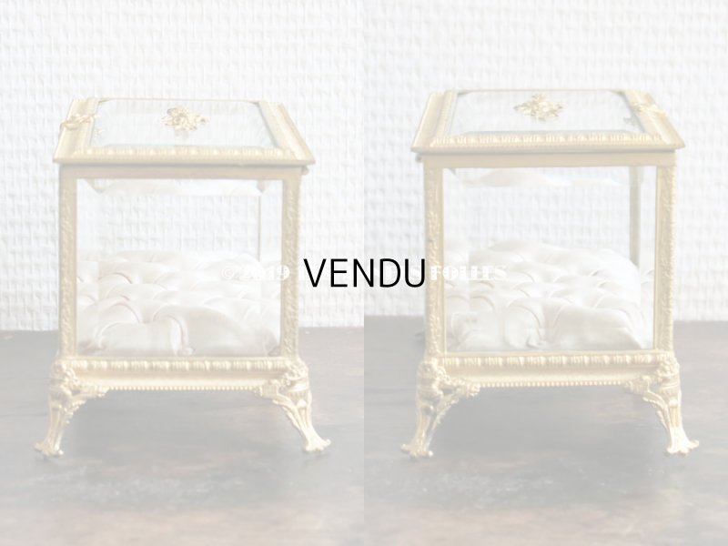 画像6: 19世紀 アンティーク 薔薇のジュエリーボックス パウダーピンクのシルク製クッション