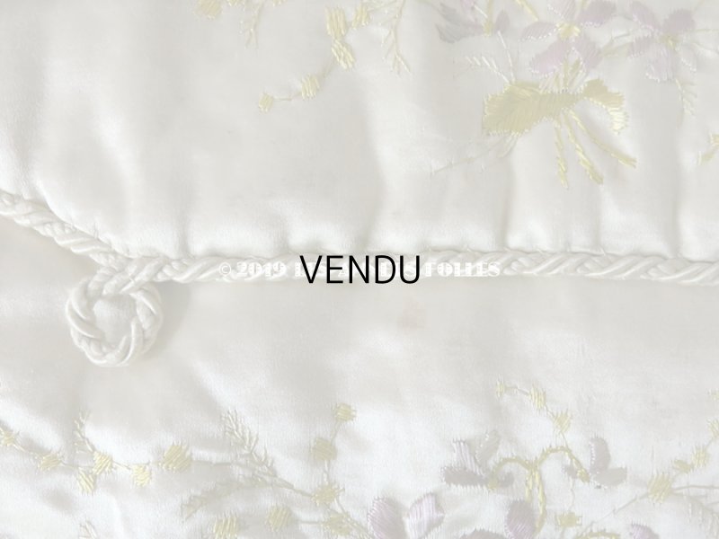 画像5: アンティーク シルク製 菫のハンキーケース ハンカチ用ポシェット 