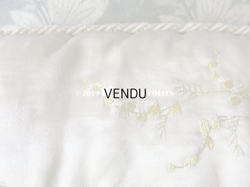 画像4: アンティーク シルク製 菫のハンキーケース ハンカチ用ポシェット 