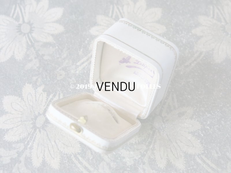 画像6: アンティーク ジュエリーボックス 金彩入り オフホワイト リングボックス