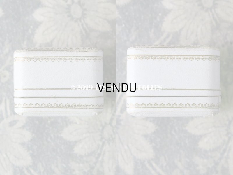 画像5: アンティーク ジュエリーボックス 金彩入り オフホワイト リングボックス