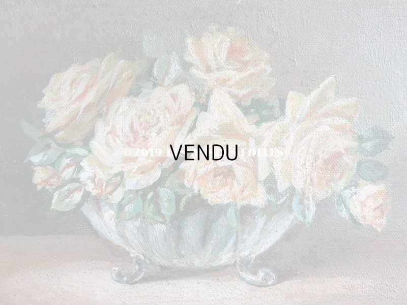 画像6: 1938年 アンティーク　薔薇の油絵 M.MATON WICART