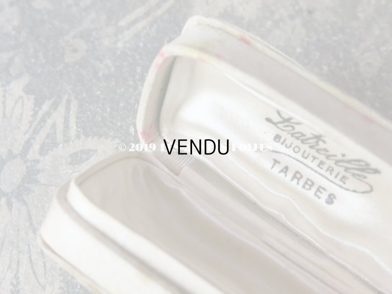 画像7: アンティーク シルク製 ジュエリーボックス ピンクの花模様