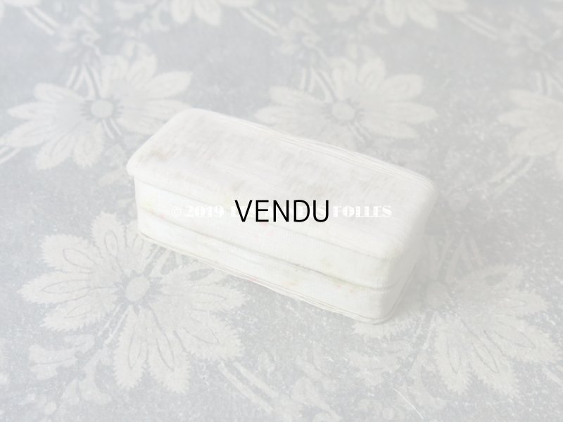 画像3: アンティーク シルク製 ジュエリーボックス ピンクの花模様