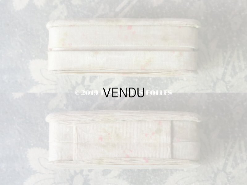 画像5: アンティーク シルク製 ジュエリーボックス ピンクの花模様