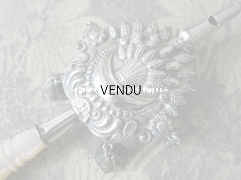 画像7: 19世紀 ナポレオン3世時代 アンティーク ラトル 麦＆ハート シルバー製