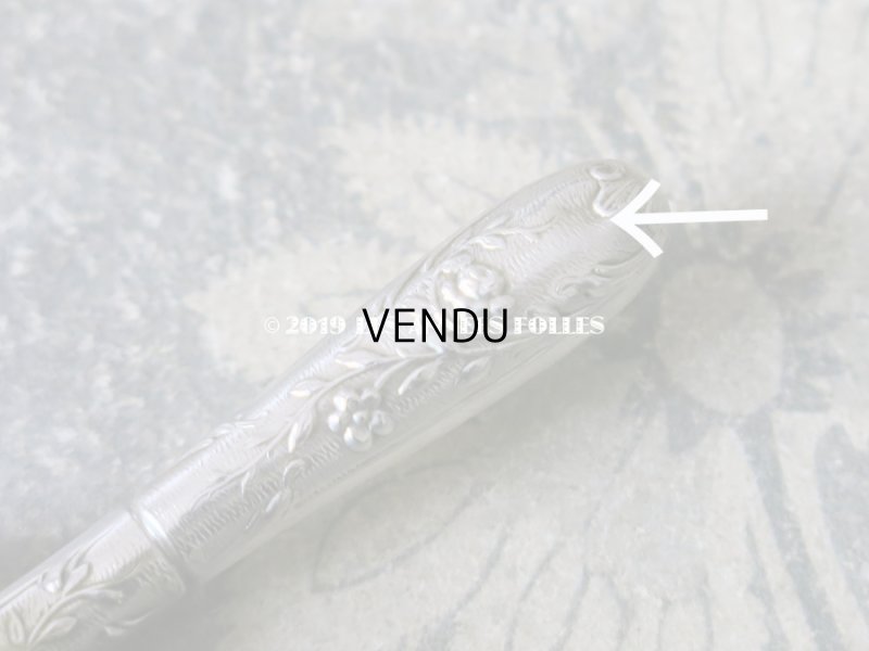 画像6: 1900年代 アンティーク シルバー製 薔薇の裁縫道具セット 