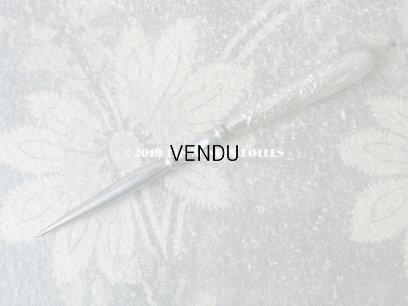 画像13: 1900年代 アンティーク シルバー製 薔薇の裁縫道具セット 