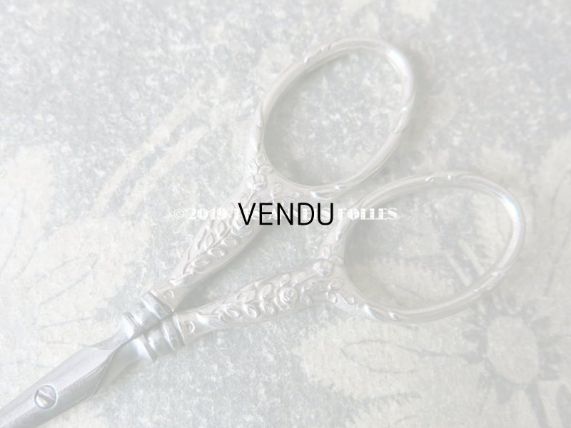 画像8: 1900年代 アンティーク シルバー製 薔薇の裁縫道具セット 