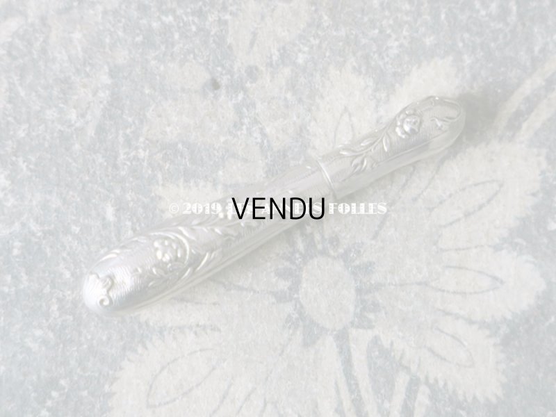 画像5: 1900年代 アンティーク シルバー製 薔薇の裁縫道具セット 