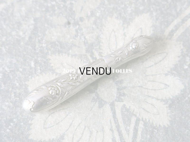 画像4: 1900年代 アンティーク シルバー製 薔薇の裁縫道具セット 