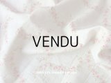 19世紀末 アンティーク  薔薇のガーランド コットン製ファブリック  80×230cm