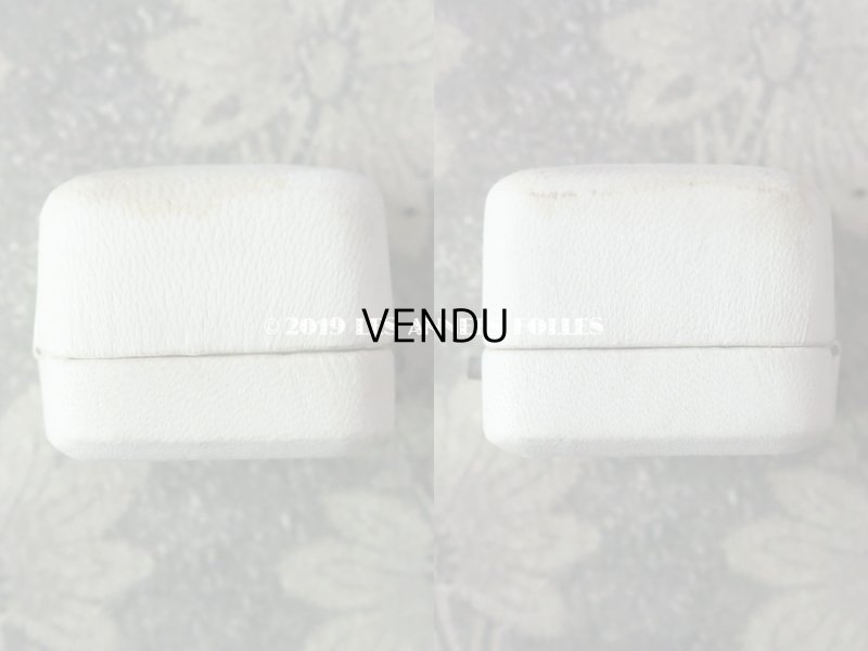 画像8: アンティーク 本革製 ジュエリーボックス  オフホワイト リングボックス