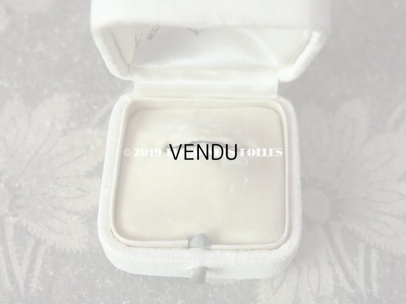 画像3: アンティーク 本革製 ジュエリーボックス  オフホワイト リングボックス