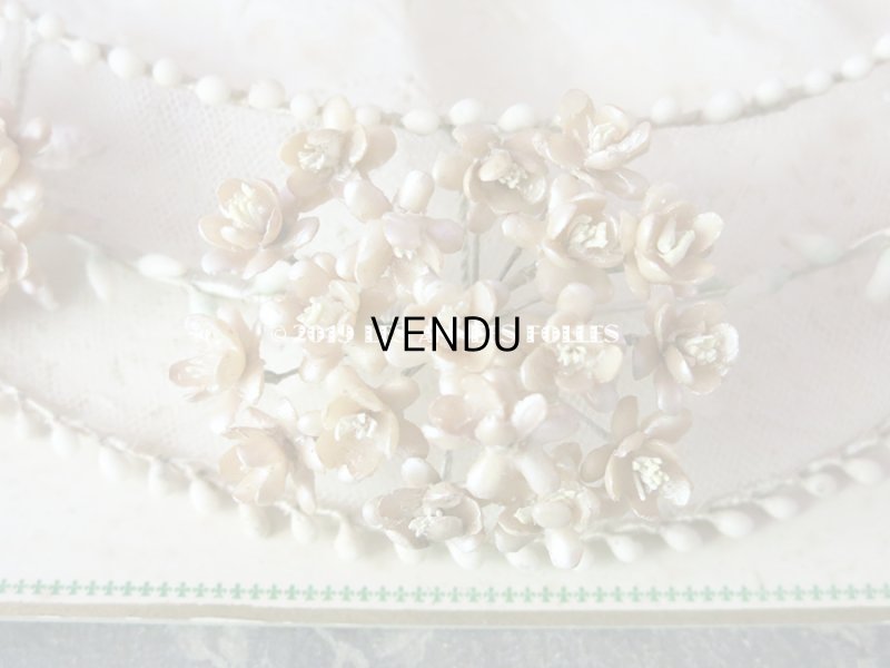 画像6: 未使用 アンティーク 台紙付 ワックスフラワーのヘッドリース パール加工 ウェディング 結婚式 ティアラ