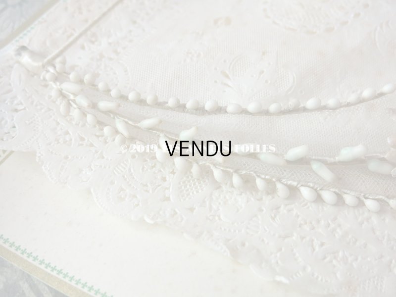 画像4: 未使用 アンティーク 台紙付 ワックスフラワーのヘッドリース パール加工 ウェディング 結婚式 ティアラ