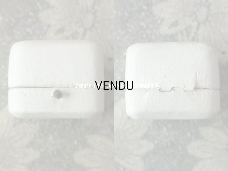 画像7: アンティーク 本革製 ジュエリーボックス  オフホワイト リングボックス