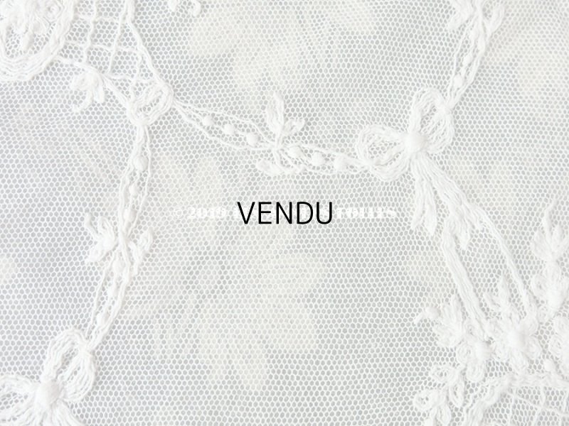 画像4: アンティーク 花かごのチュールレース 108×40cm