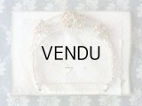 未使用 アンティーク 台紙付 ワックスフラワーのヘッドリース パール加工 ウェディング 結婚式 ティアラ