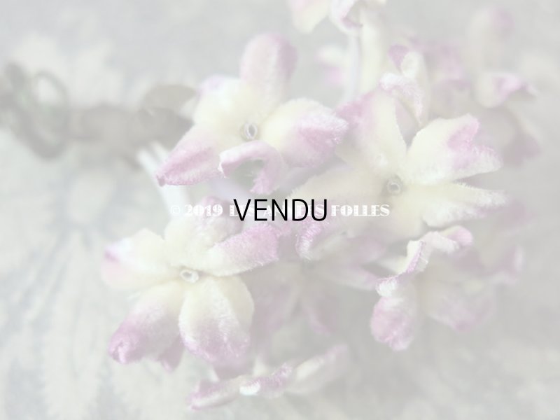 画像5: アンティーク シルクベルベットの小さな布花