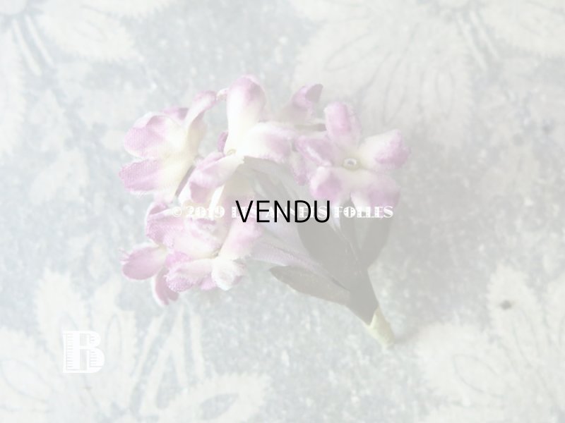 画像6: アンティーク シルクベルベットの小さな布花