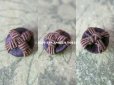 画像2: 19世紀 アンティーク シルク製 極小 くるみボタン 8mm  4ピースのセット 深紫 (2)