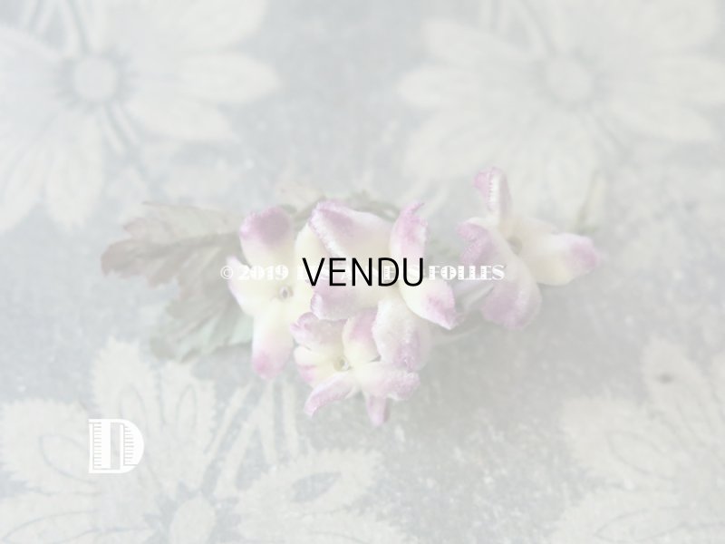 画像11: アンティーク シルクベルベットの小さな布花