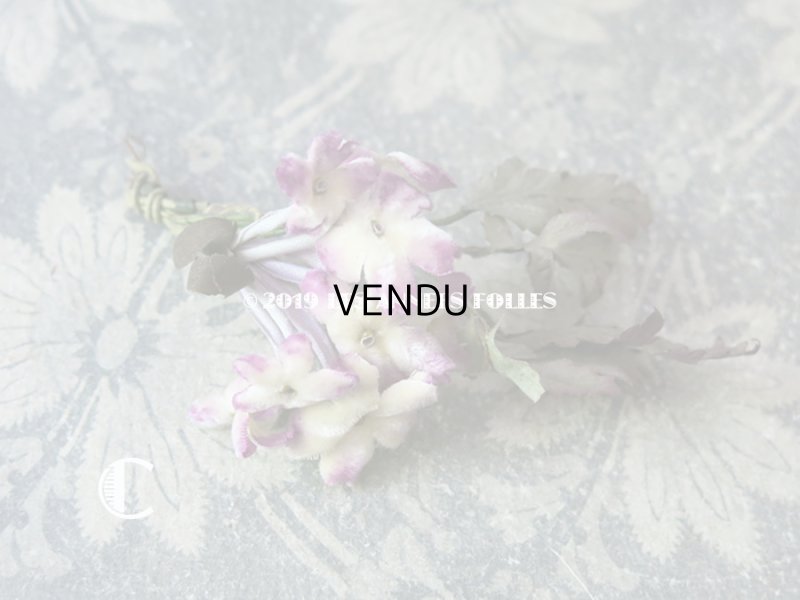 画像9: アンティーク シルクベルベットの小さな布花