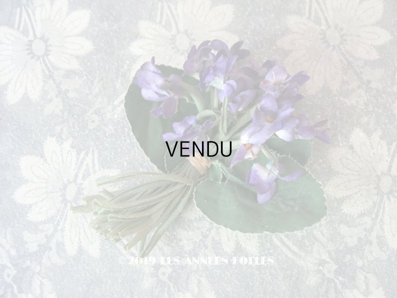 画像1: アンティーク 菫のブーケの布花