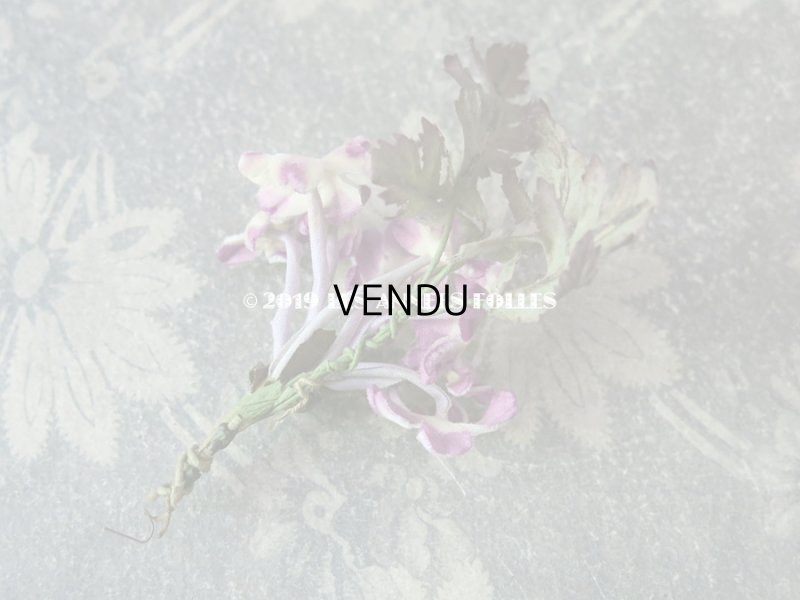 画像10: アンティーク シルクベルベットの小さな布花