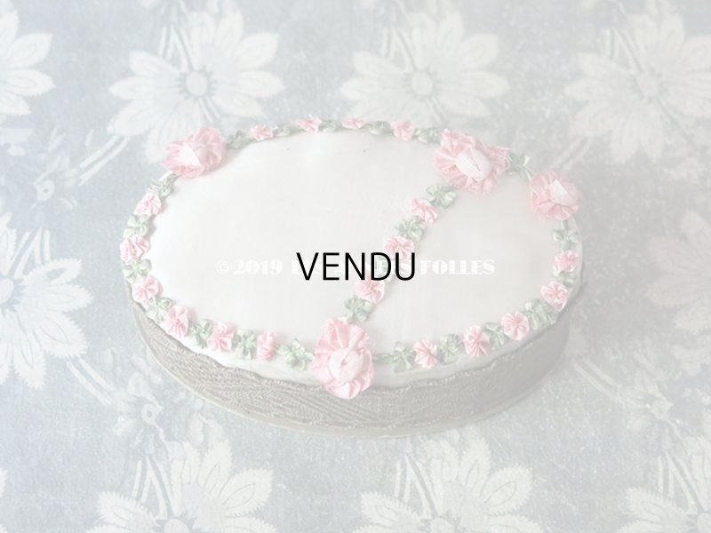 画像3: アンティーク　ロココトリムのお菓子箱　シルク製