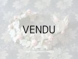 アンティーク ヘッドリース ピンクの薔薇のロココトリム