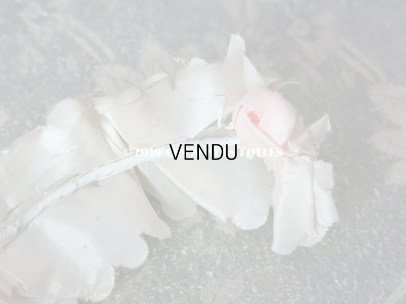 画像10: アンティーク ヘッドリース ピンクの薔薇のロココトリム