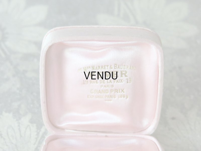 画像3: アンティーク ジュエリーボックス シルクサテン パウダーピンク