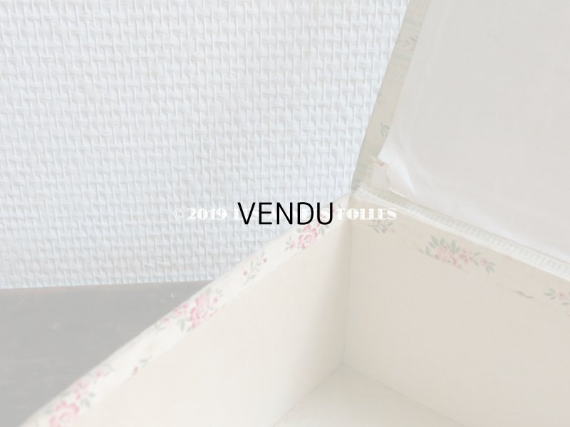 画像13: 1900年代 アンティーク 貴婦人の肖像画&小花柄のカルトナージュボックス