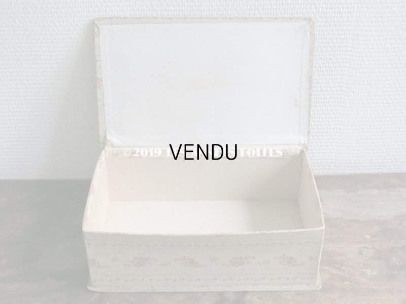 画像10: 1900年代 アンティーク 貴婦人の肖像画&小花柄のカルトナージュボックス