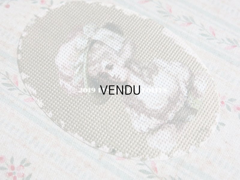 画像6: 1900年代 アンティーク 貴婦人の肖像画&小花柄のカルトナージュボックス