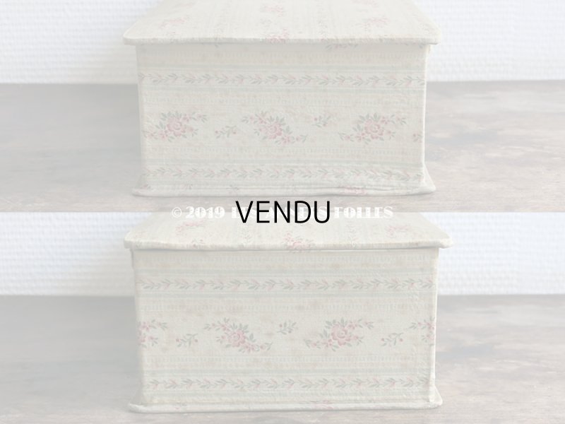 画像8: 1900年代 アンティーク 貴婦人の肖像画&小花柄のカルトナージュボックス