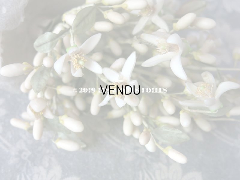 画像7: 1900年代 アンティーク ワックスフラワーのブーケウェディングブーケ オレンジの花 結婚式 