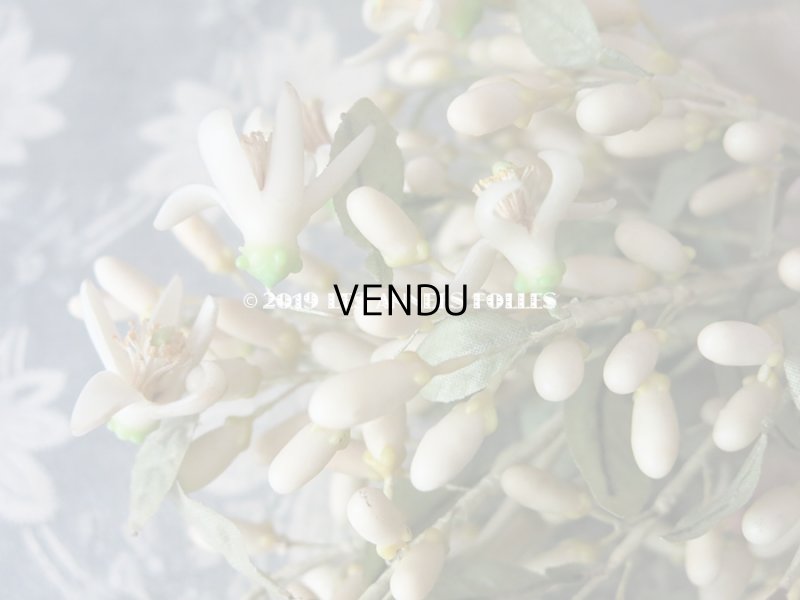 画像5: 1900年代 アンティーク ワックスフラワーのブーケウェディングブーケ オレンジの花 結婚式 