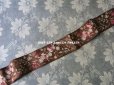 画像7: 19世紀末 アンティーク シルク製 ジャガード織 リボン 花模様 69cm