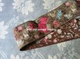 画像6: 19世紀末 アンティーク シルク製 ジャガード織 リボン 花模様 69cm